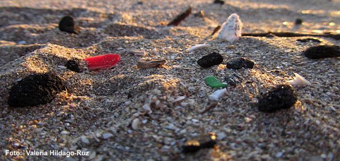 Rot, grÃ¼n, weiss - woher die Mikroplastikpartikel stammen, lÃ¤sst sich nur schwer ermitteln. Die meisten gelangen als sogenannte Plastikpellets ins Meer. Andere, meist noch viel kleinere Objekte werden in Peelings oder Autopolituren als Scheuermittel verwendet und am Ende Ã¼ber das Abwassersystem und die FlÃ¼sse in das Meer getragen.