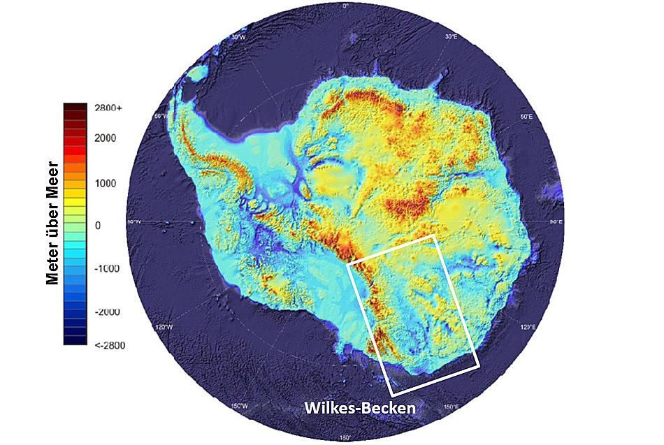 Entkorken der Ost-Antarktis führt zu Anstieg des Meeresspiegels