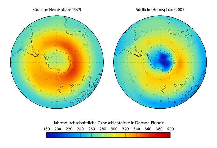 Ozonloch schliesst sich nicht vor 2065